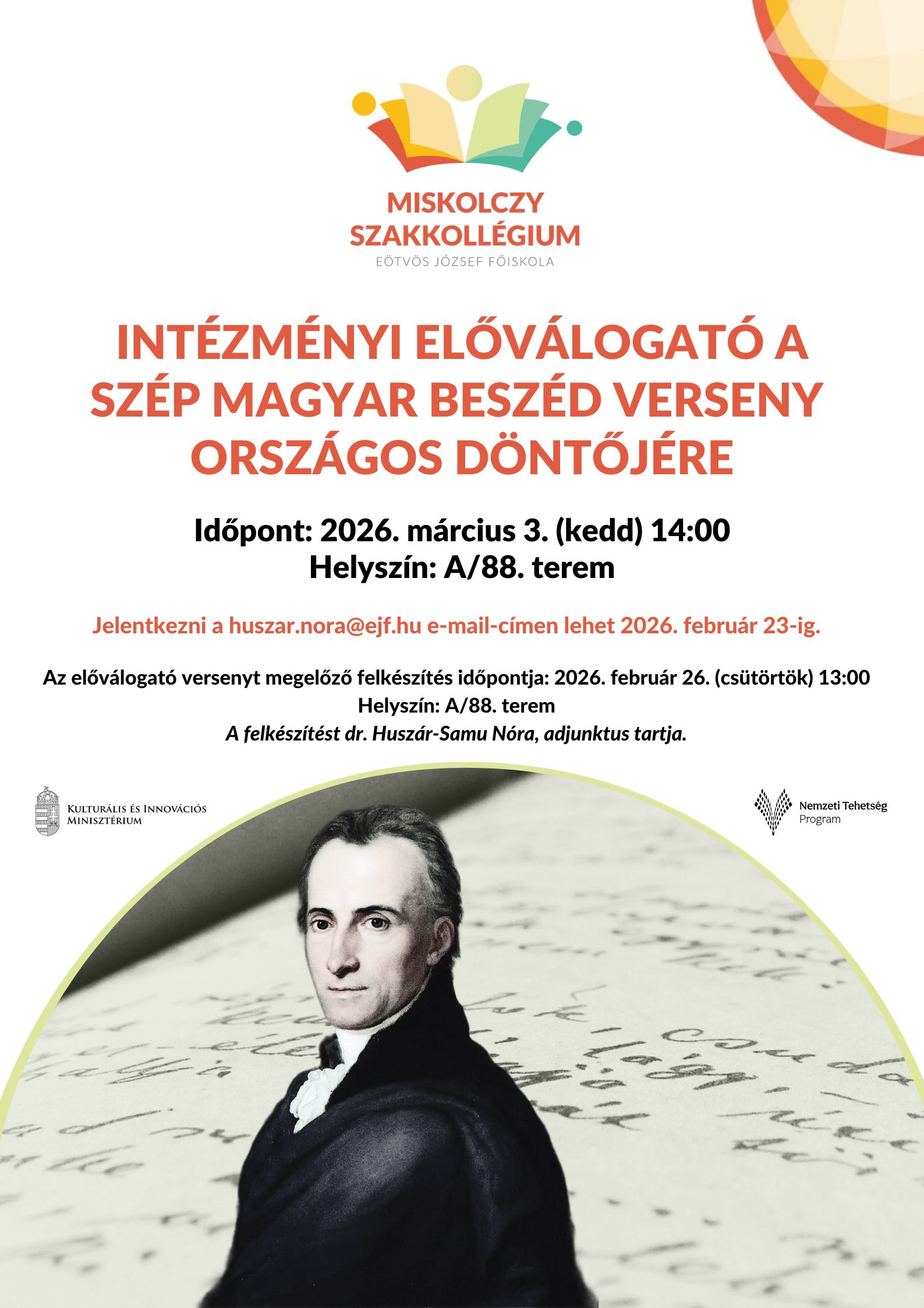 Az előválogató plakátja.