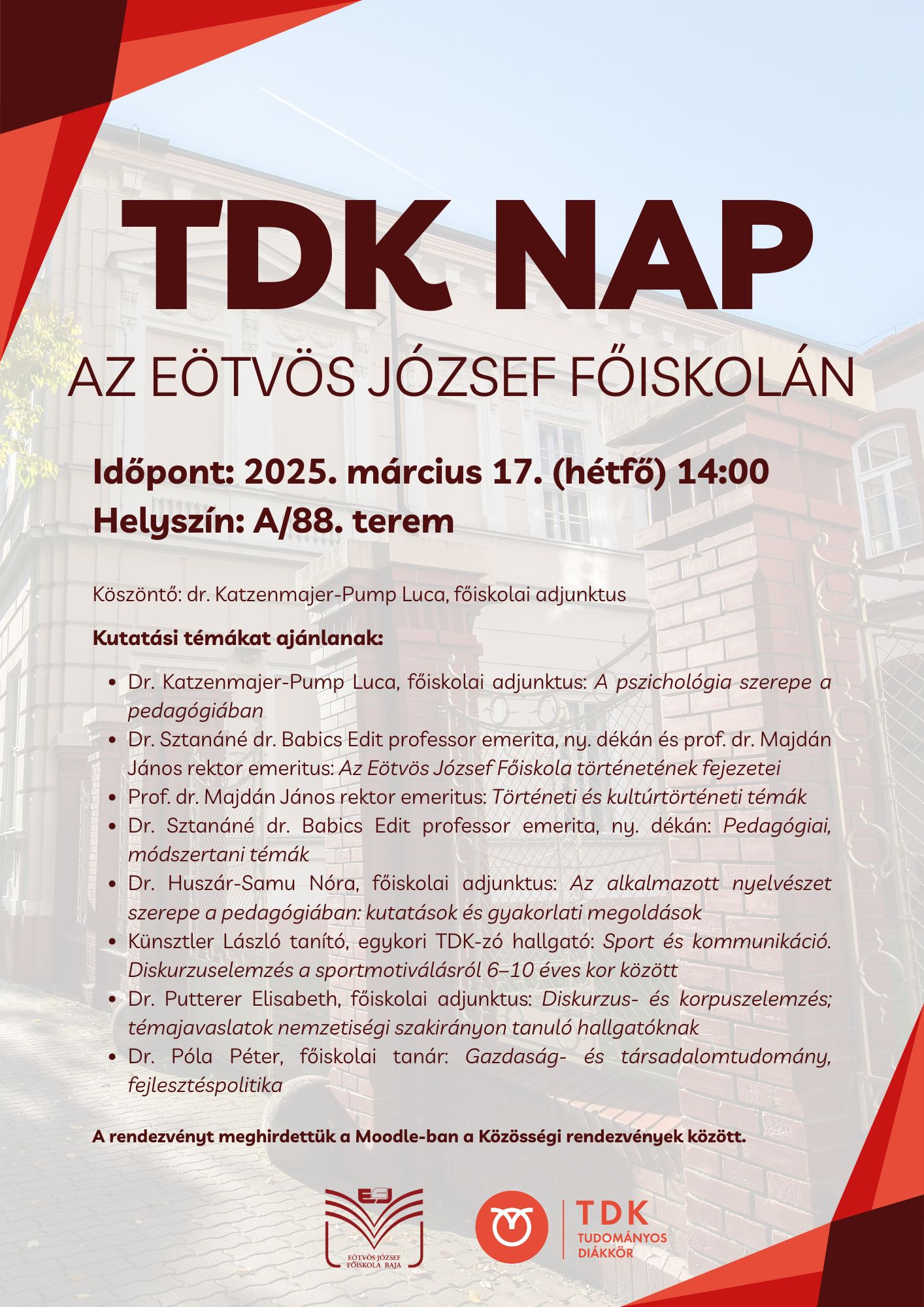 TDK Nap a főiskolán.