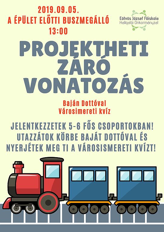 Projektheti vonatozás plakát