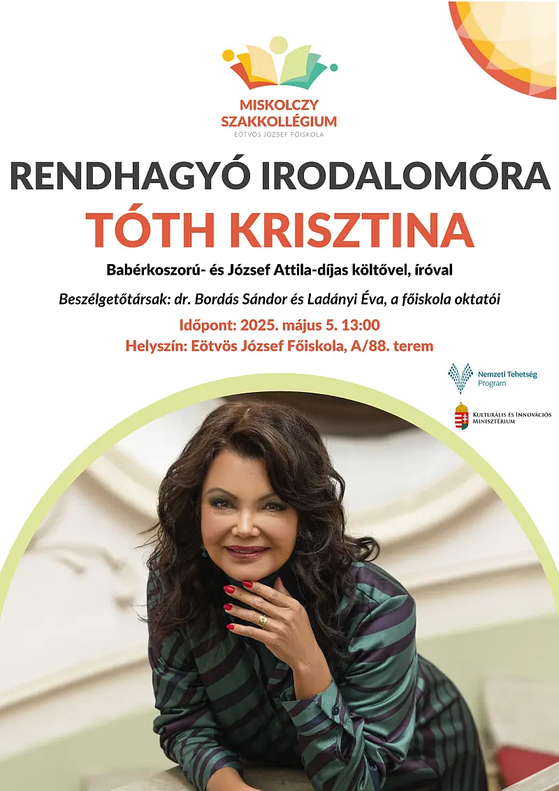 Rendhagyó irodalomóra Tóth Krisztinával