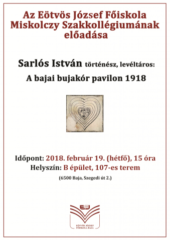A bajai bujakór pavilon 1918 - plakát