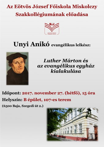 Luther Márton és  az evangélikus egyház kialakulása - plakát