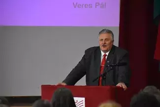 Veres Pál előadása a főiskolán