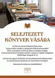 Könyvvásár az EJF-en