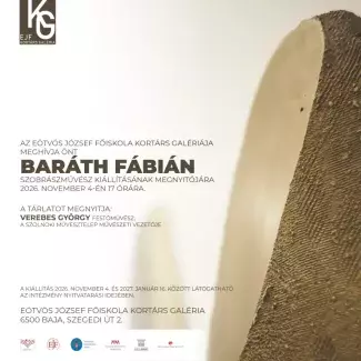Meghívó Baráth Fábián szobrászművész kiállításának megnyitójára