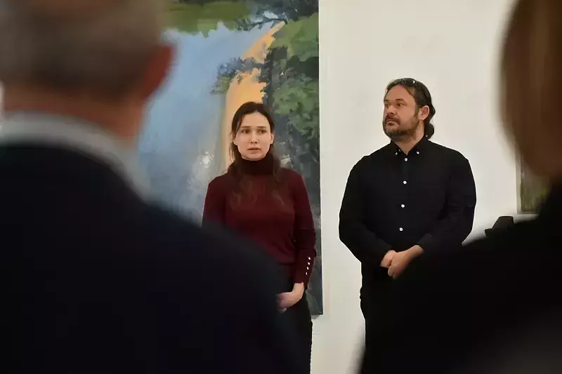 A kiállítás megnyitója.