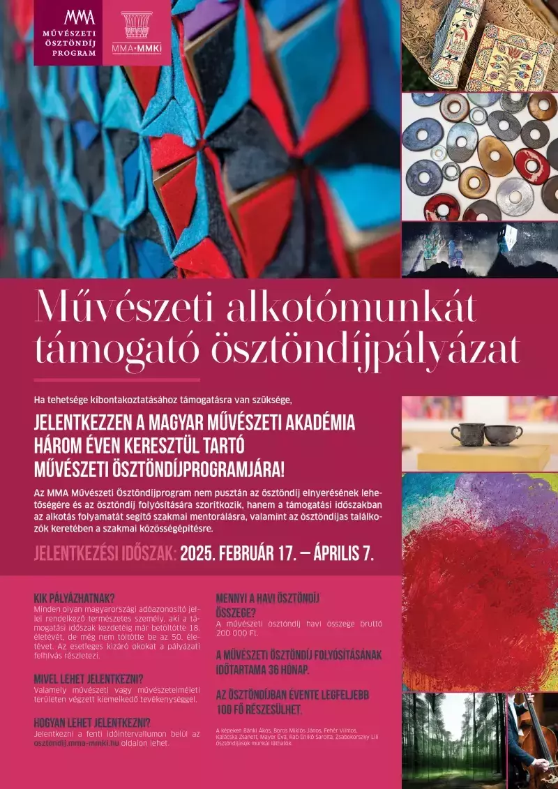 Újra megnyílt a pályázati lehetőség az MMA hároméves ösztöndíjára