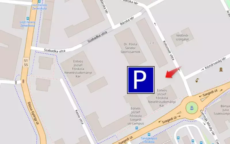 Parkolási lehetőség a konferencia ideje alatt