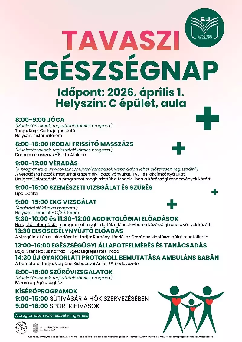 Tavaszi egészségnap az EJF-en