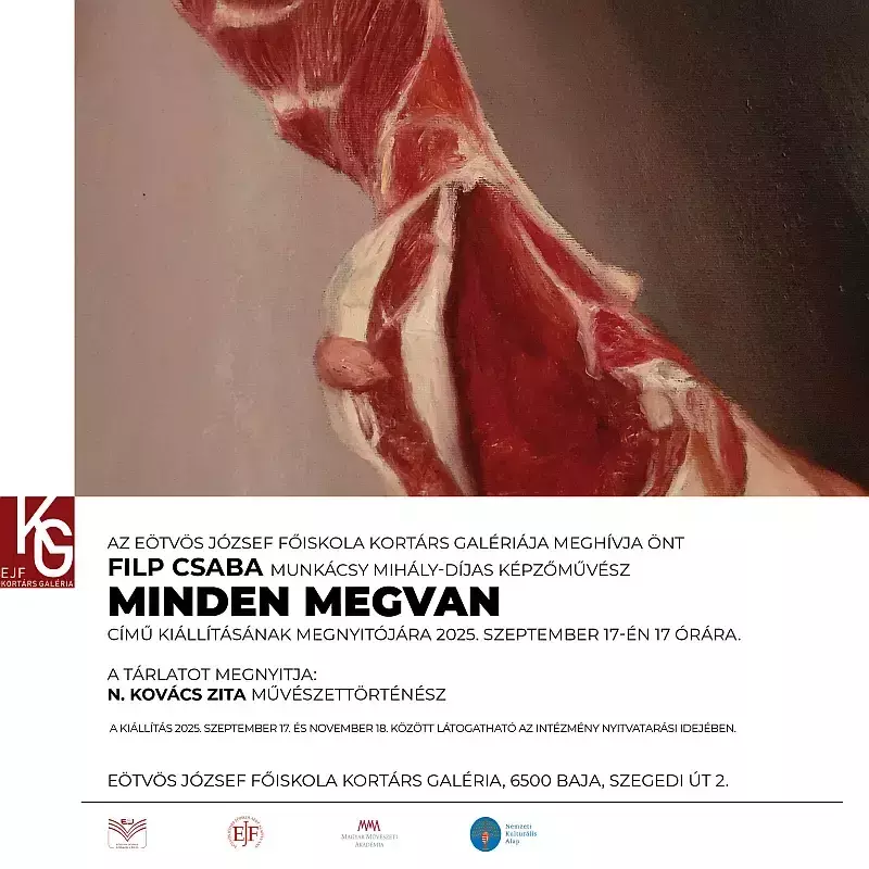 Meghívó Filp Csaba képzőművész kiállításának megnyitójára