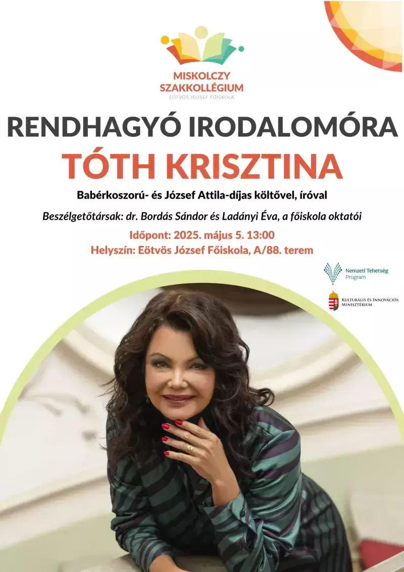 Rendhagyó irodalomóra Tóth Krisztinával