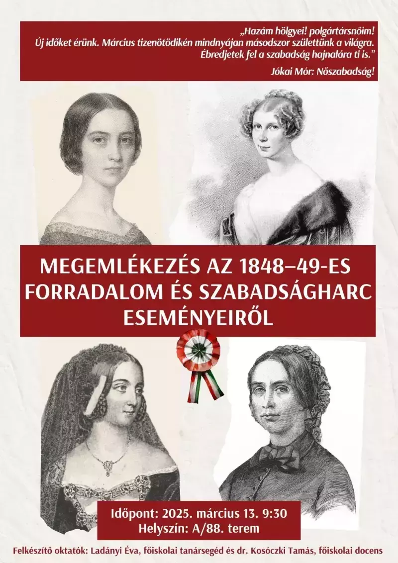 Megemlékezés az 1848–1849-es forradalom és szabadságharc évfordulójáról